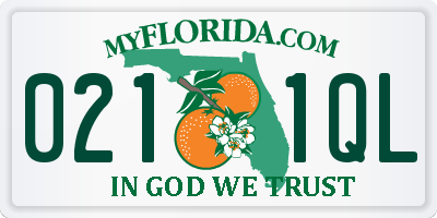 FL license plate 0211QL