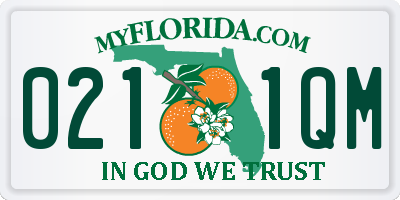 FL license plate 0211QM
