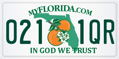 FL license plate 0211QR