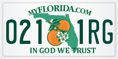 FL license plate 0211RG