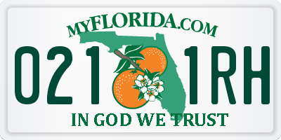 FL license plate 0211RH