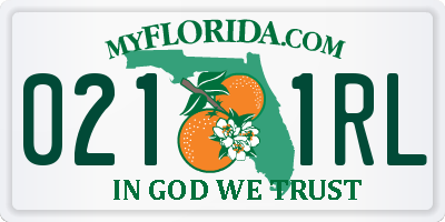 FL license plate 0211RL