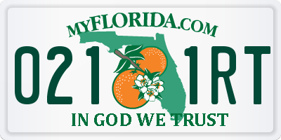 FL license plate 0211RT
