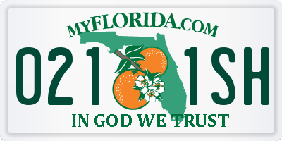 FL license plate 0211SH