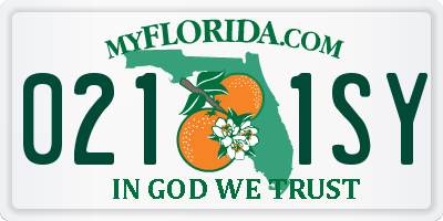 FL license plate 0211SY