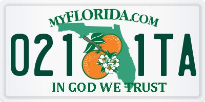 FL license plate 0211TA