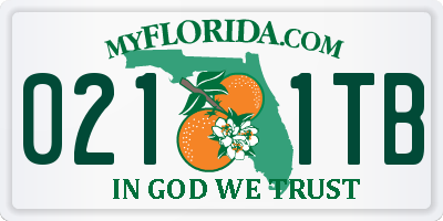 FL license plate 0211TB