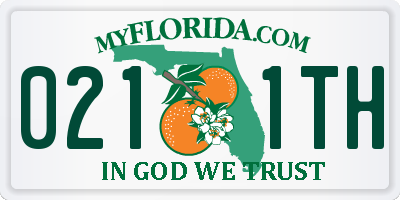 FL license plate 0211TH