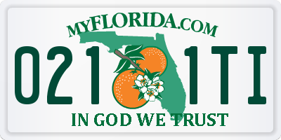 FL license plate 0211TI