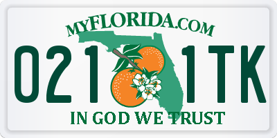 FL license plate 0211TK