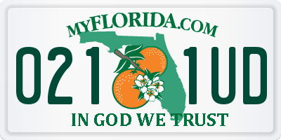 FL license plate 0211UD