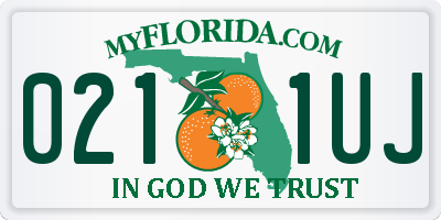 FL license plate 0211UJ