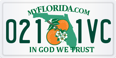 FL license plate 0211VC