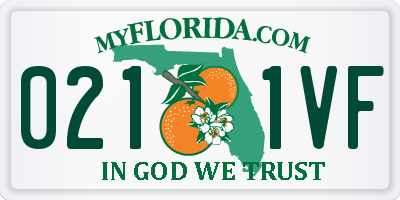 FL license plate 0211VF