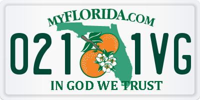 FL license plate 0211VG