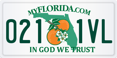 FL license plate 0211VL