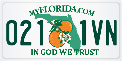 FL license plate 0211VN