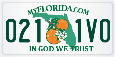 FL license plate 0211VO