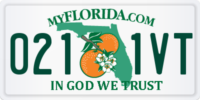 FL license plate 0211VT