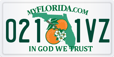 FL license plate 0211VZ