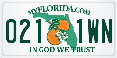 FL license plate 0211WN