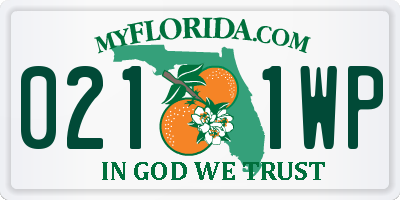 FL license plate 0211WP