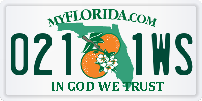 FL license plate 0211WS