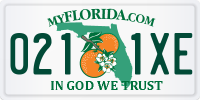 FL license plate 0211XE