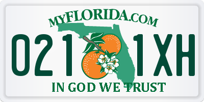 FL license plate 0211XH