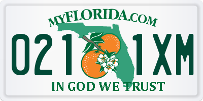 FL license plate 0211XM