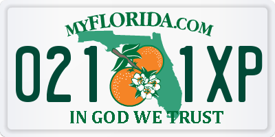 FL license plate 0211XP