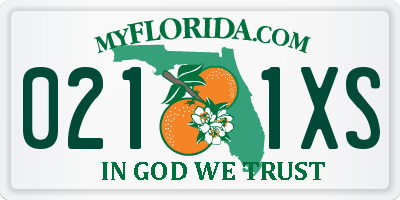 FL license plate 0211XS