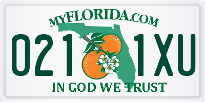 FL license plate 0211XU