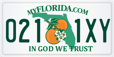 FL license plate 0211XY