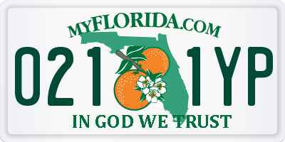 FL license plate 0211YP