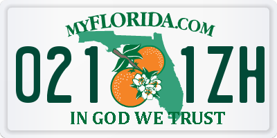 FL license plate 0211ZH