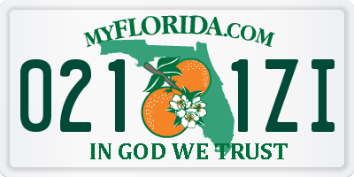 FL license plate 0211ZI