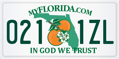 FL license plate 0211ZL