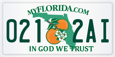 FL license plate 0212AI