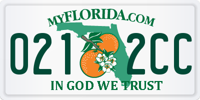 FL license plate 0212CC