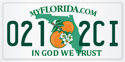 FL license plate 0212CI