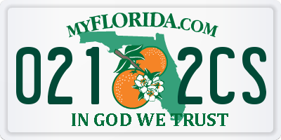 FL license plate 0212CS