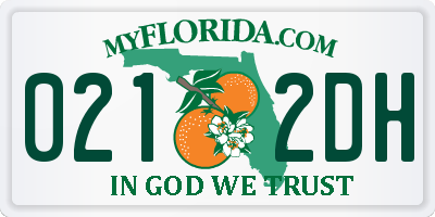 FL license plate 0212DH