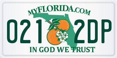 FL license plate 0212DP