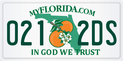 FL license plate 0212DS