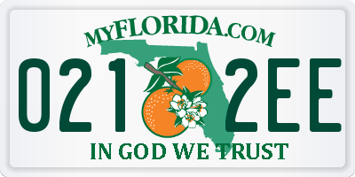 FL license plate 0212EE