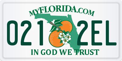 FL license plate 0212EL