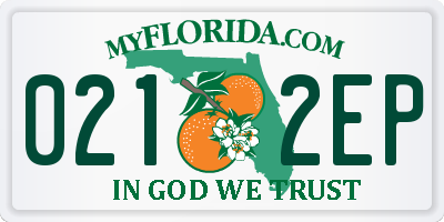FL license plate 0212EP