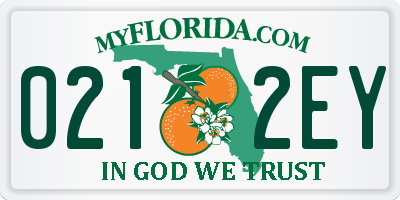 FL license plate 0212EY