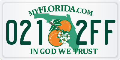 FL license plate 0212FF